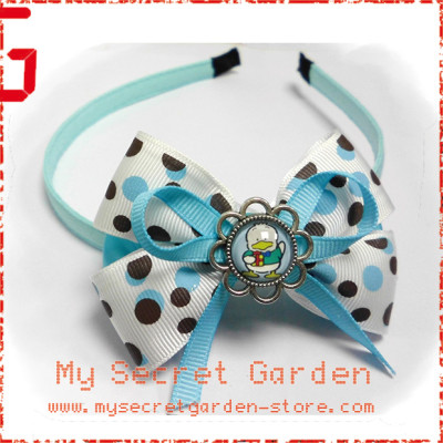 Pekkle ( Ahiru no Pekkle ) Cabochon Hair Bows ( Hair Clip Or Hair Band )